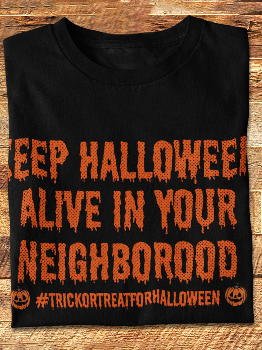 Women's Keep Halloween Alive Casual Tee