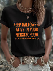 Women's Keep Halloween Alive Casual Tee