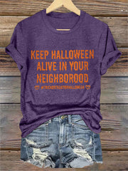 Women's Keep Halloween Alive Casual Tee