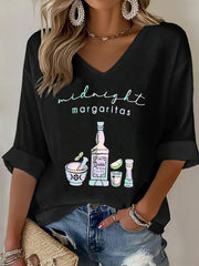 Women's Midnight Margaritas Waffle T-shirt