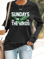 Women's Football Fans Lovers Gameday Casual fitted sweatshirt