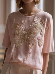 Women's Breast Cancer Pink Floral Tops