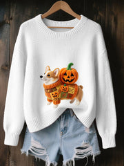 Women's Autumn Animal Crew Neck Sweater