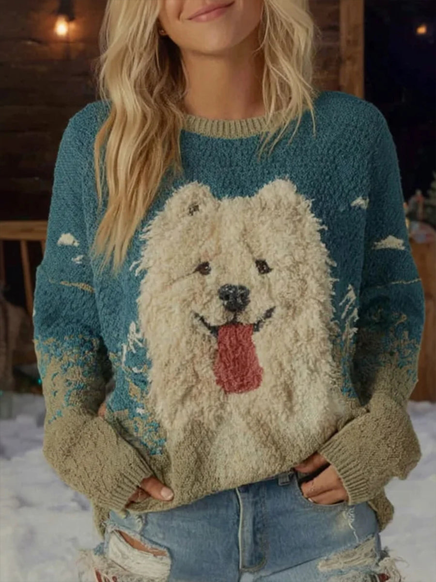 Women's Cute Dog Sweater