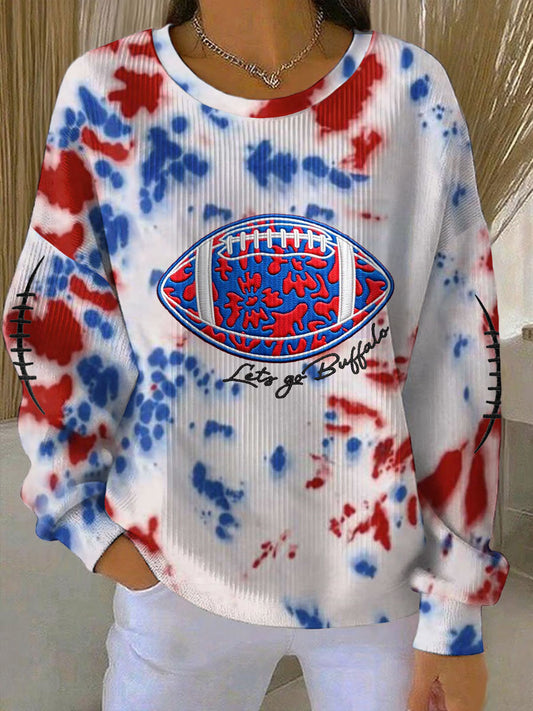 Women's Buffalo Football Lover Printed Sweatshirt