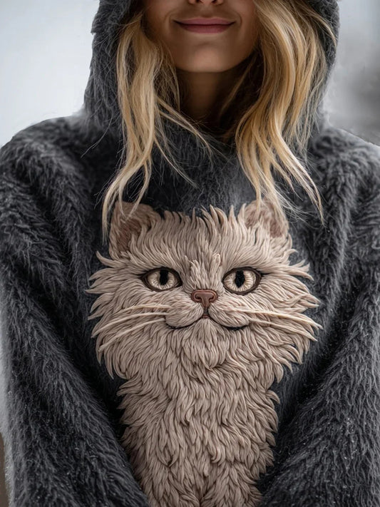 Women's Cute Cat Print Casual Top