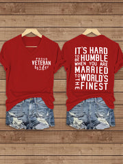 Women's Proud Veteran Wife Short Sleeve T-Shirt