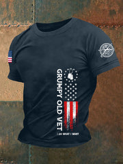 Men's Grumpy Old Vet I Do What I What Short Sleeves T-shirt