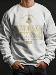 Men's Veterans Day Print Crew Neck Sweatshirt