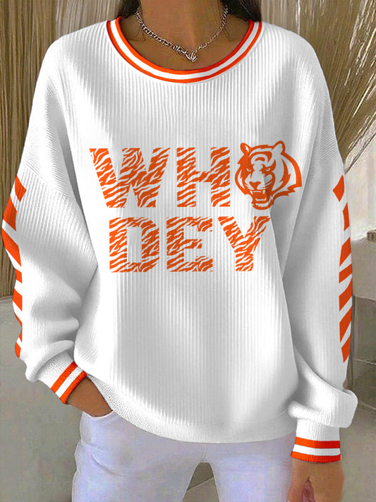 Women's Tiger Print Sweatshirt