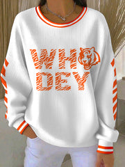 Women's Tiger Print Sweatshirt