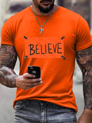 Men's Believe Print T-shirt