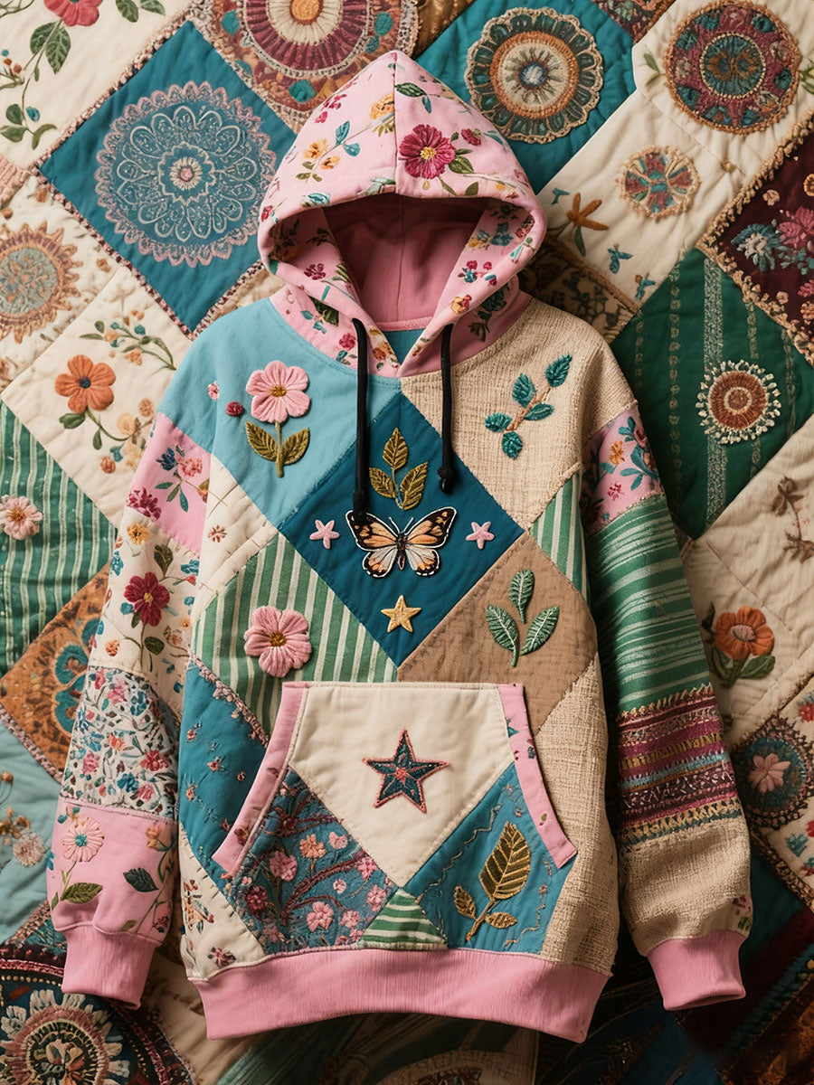 Women's breast cancer floral print hoodies