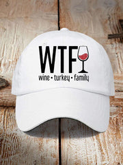 Unisex Wine Turkey Family Print Hat