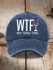 Unisex Wine Turkey Family Print Hat