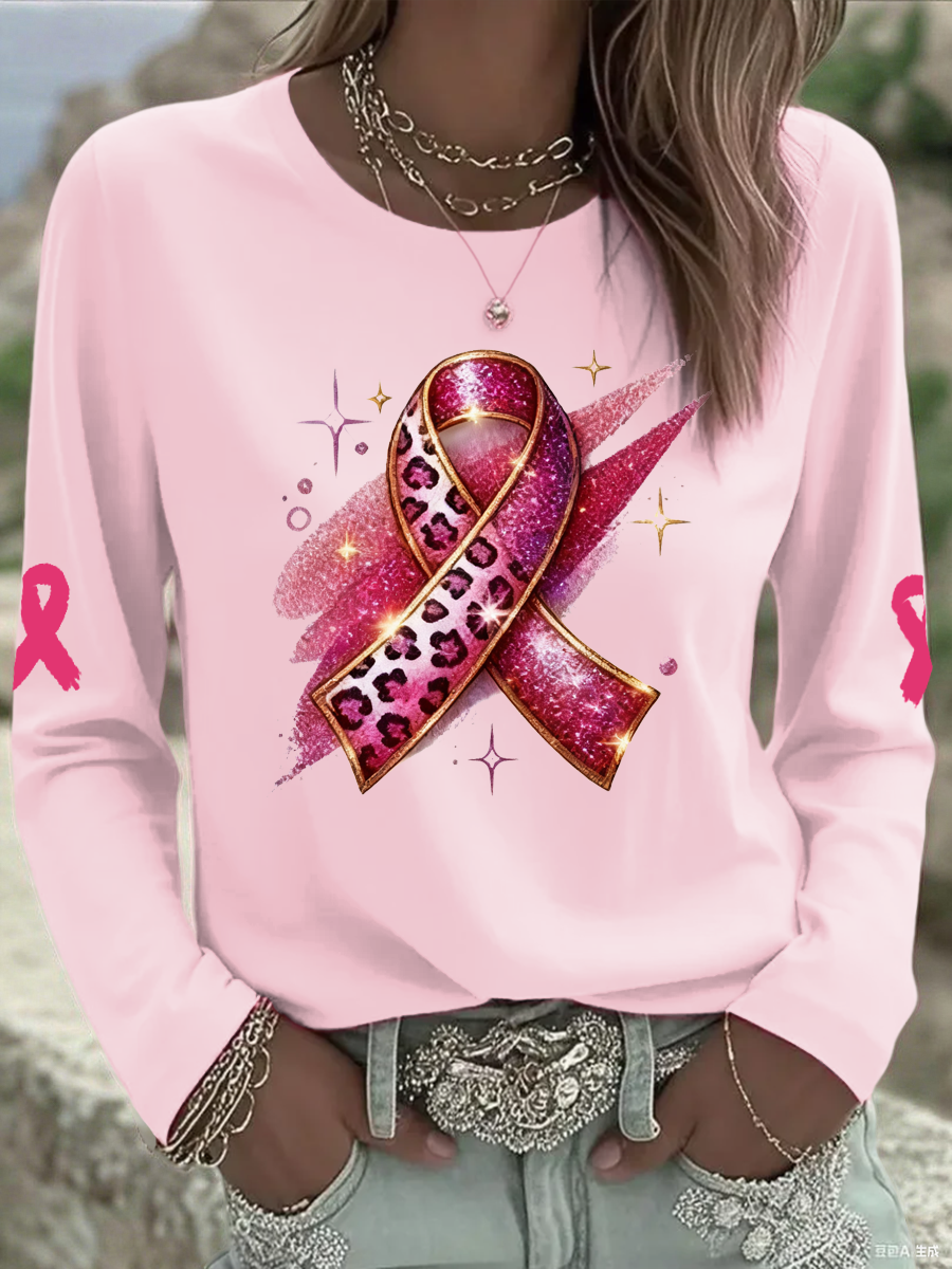 Women's breast cancer Printed Tops