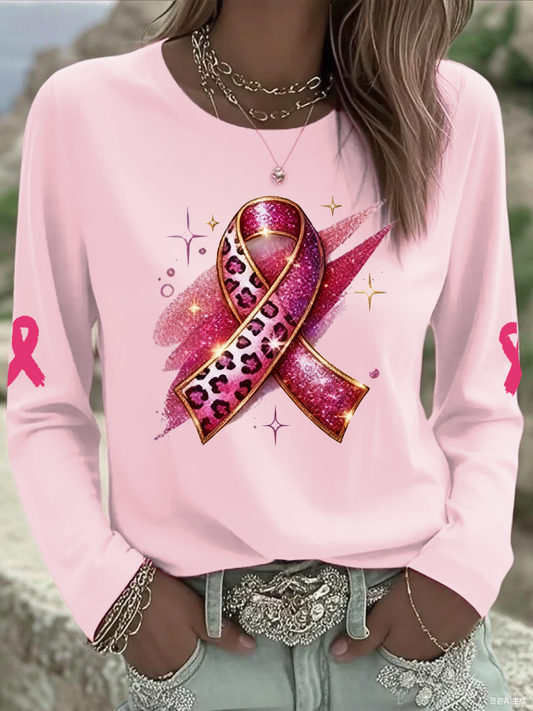 Women's breast cancer Printed Tops