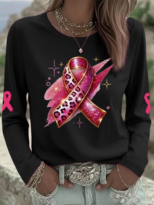 Women's breast cancer Printed Tops