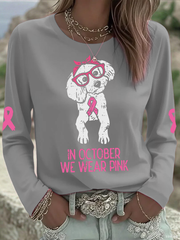 Women's breast cancer Printed Tops