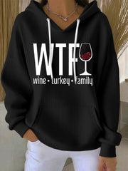Women's Wine Turkey Family Hoodie