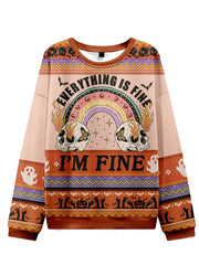 Women's I‘m Fine Everything Is Fine Halloween Ugly Sweatshirt
