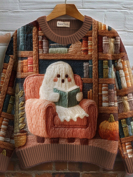 Women's Halloween Ghost Print Casual Top