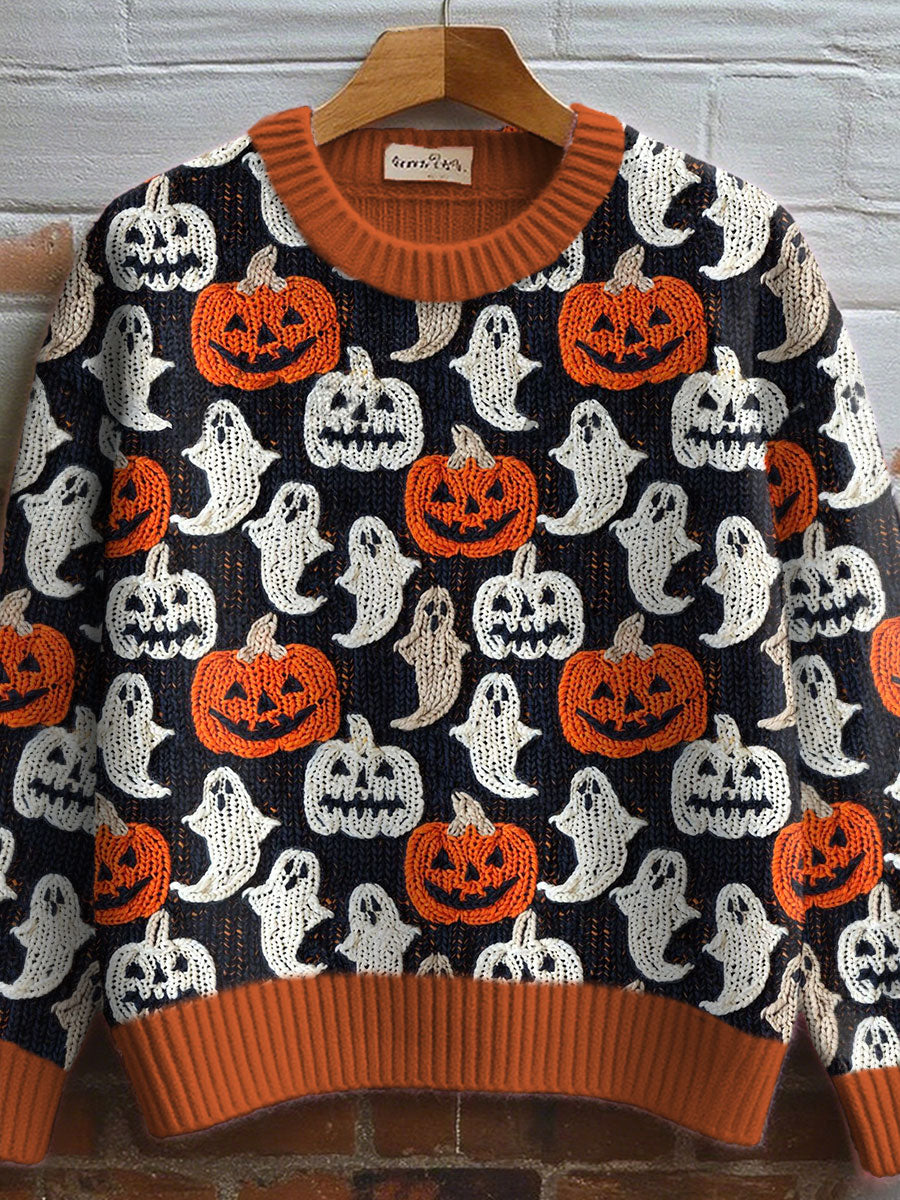 Women's Halloween Ghost Print Casual Top