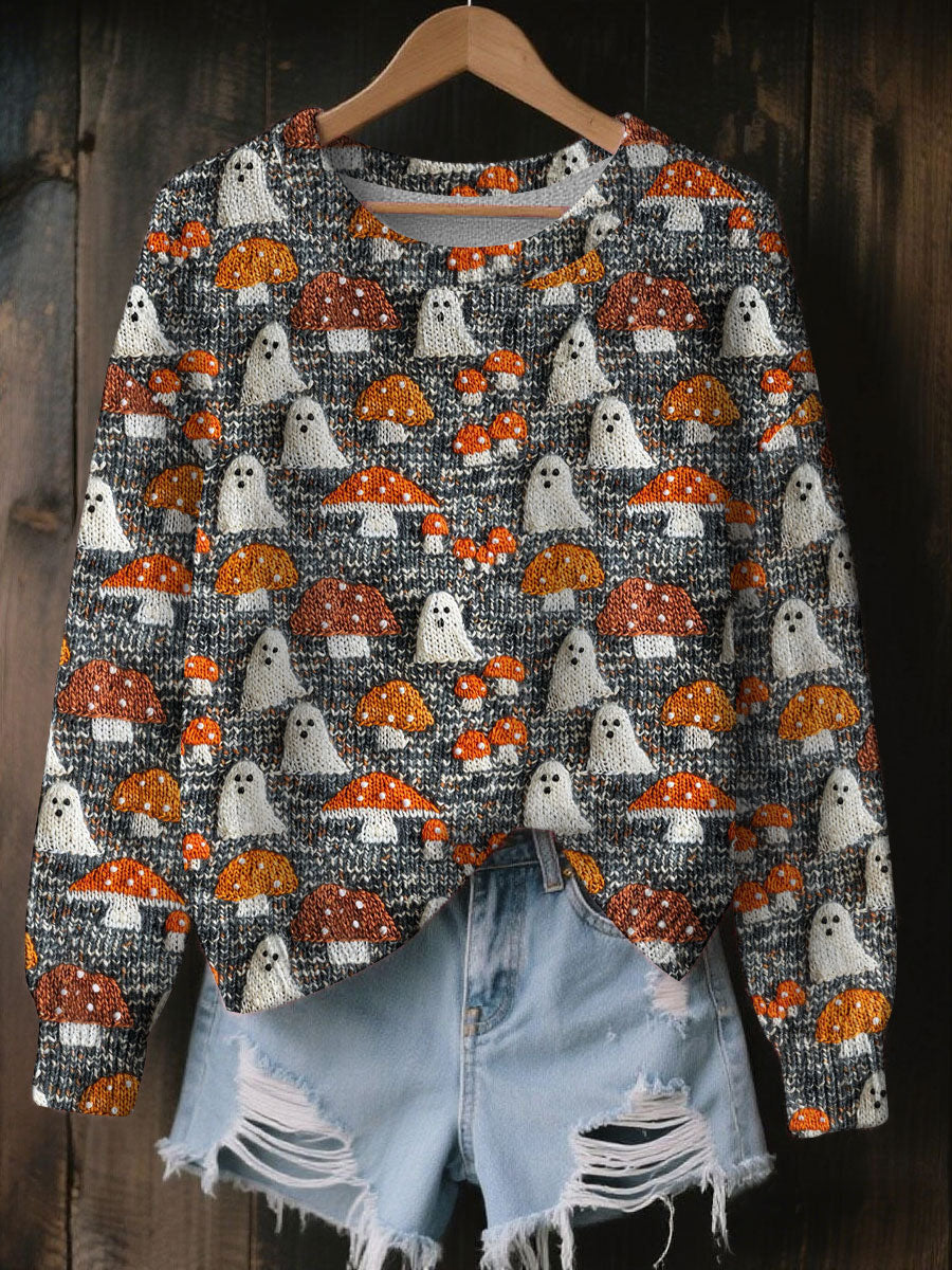 Women's Halloween Ghost Print Casual Top