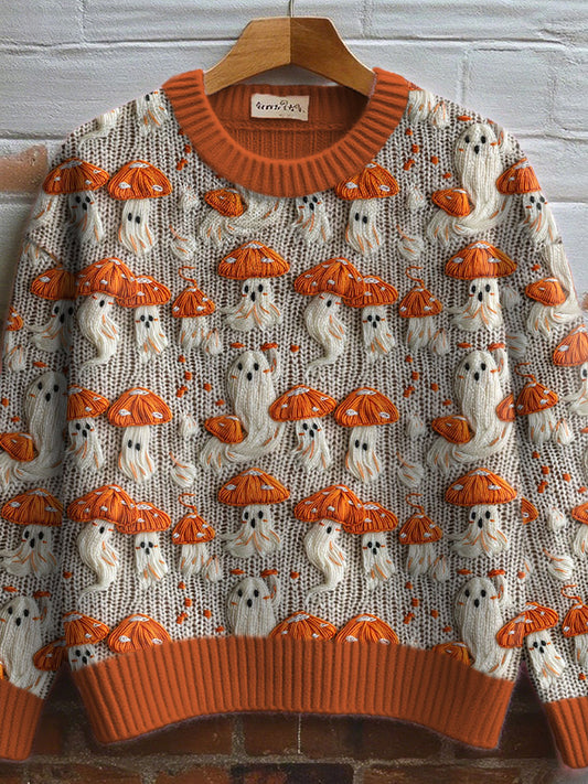 Women's Halloween Ghost Print Casual Top