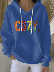 Women's Thanksgiving Print Casual Hoodie