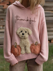 Women's autumn pumpkin dog tops