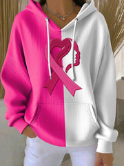 Women's Breast Cancer Awareness Print Hoodie