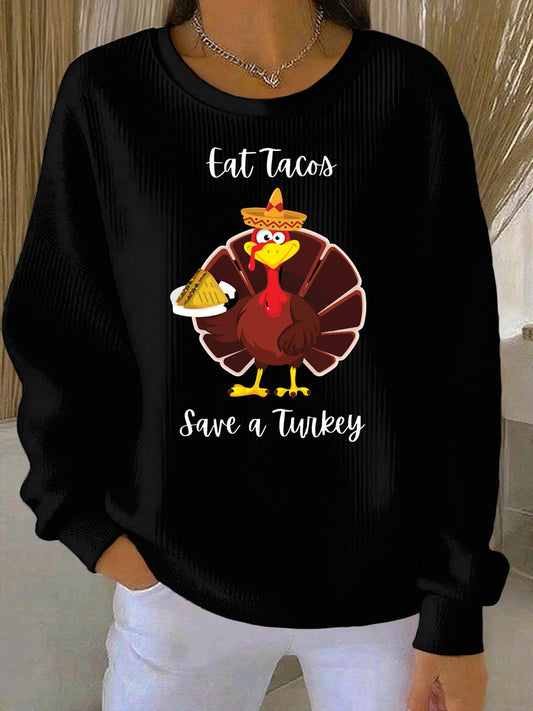 Women's Thanks giving day turkey Printed Printed Tops