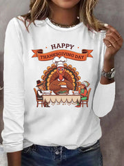 Women's Thanks giving day turkey  Printed Tops