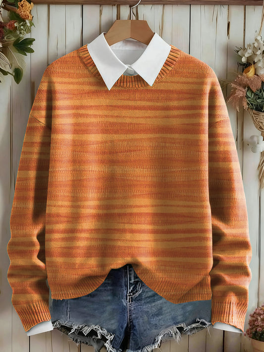Women's Cozy Season Autumn Pattern Print Sweater