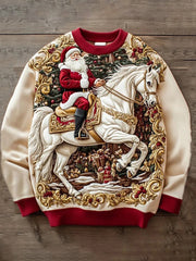 Women's Christmas Santa Claus Print Casual Sweatshirt