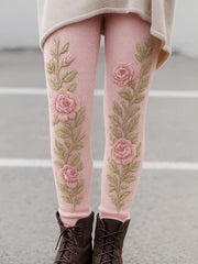 Women's Vintage Art Floral Print bottoms