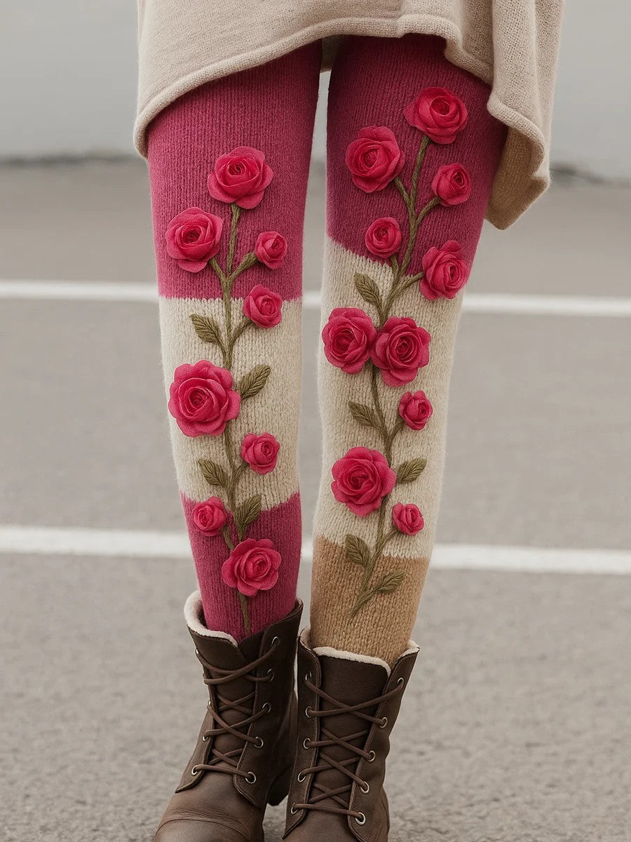 Women's Vintage Art Floral Print bottoms