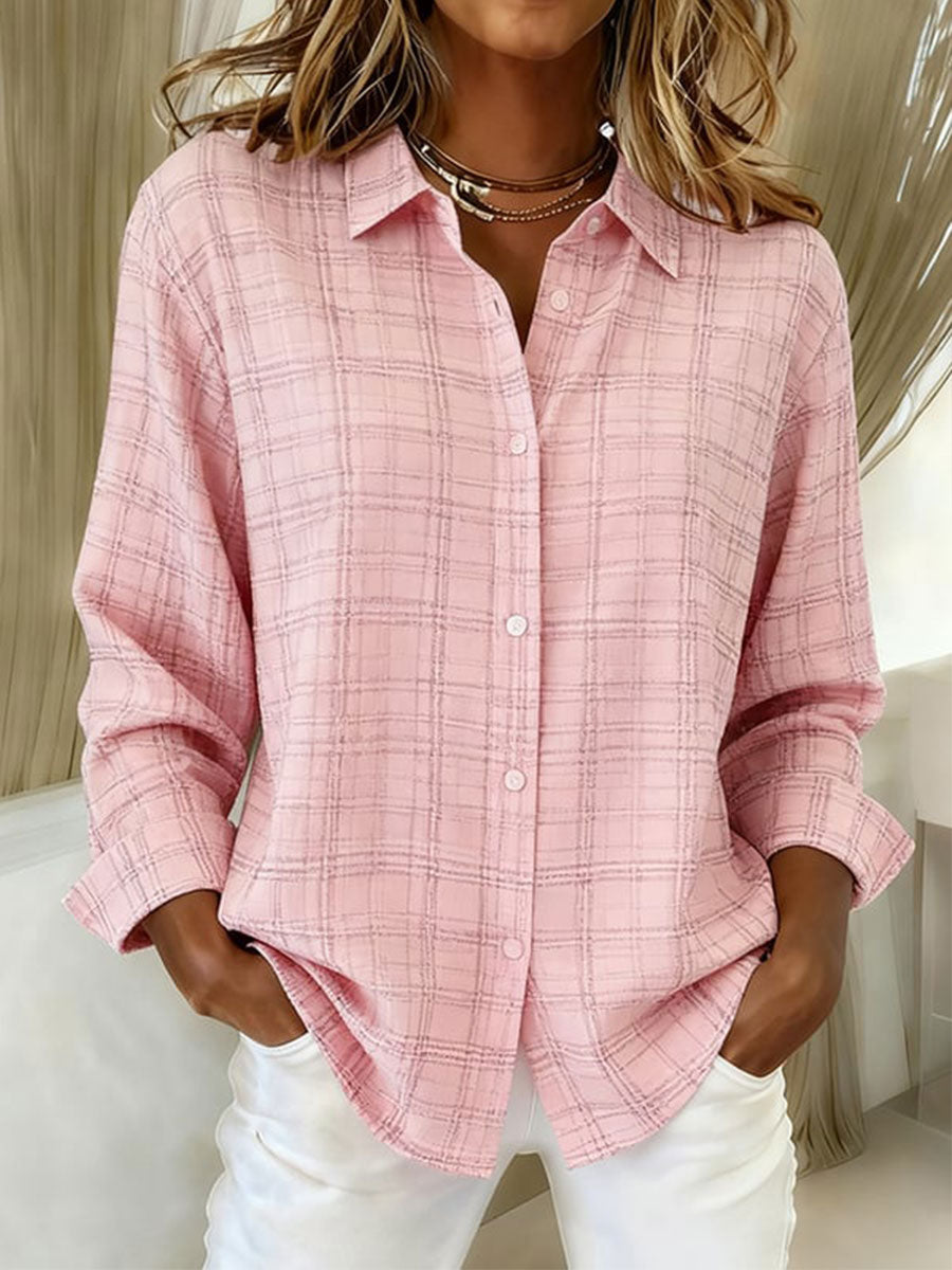 Women's Breast Cancer Plaid Shirts