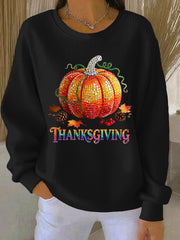 Women's Thanksgiving Print Casual Sweatshirt