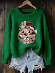 Women's Santa Claus Print Casual Top