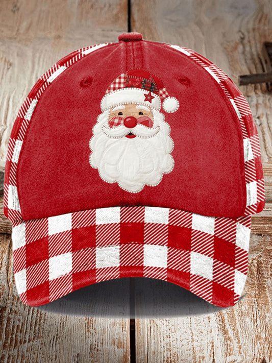 Unisex Santa Claus Plaid Hat