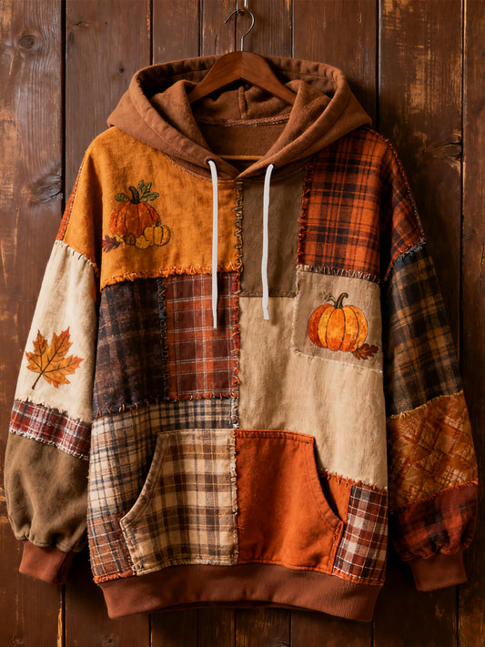Women's Thanksgiving Print Casual Hoodie