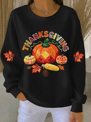 Women's Thanksgiving Print Casual Sweatshirt
