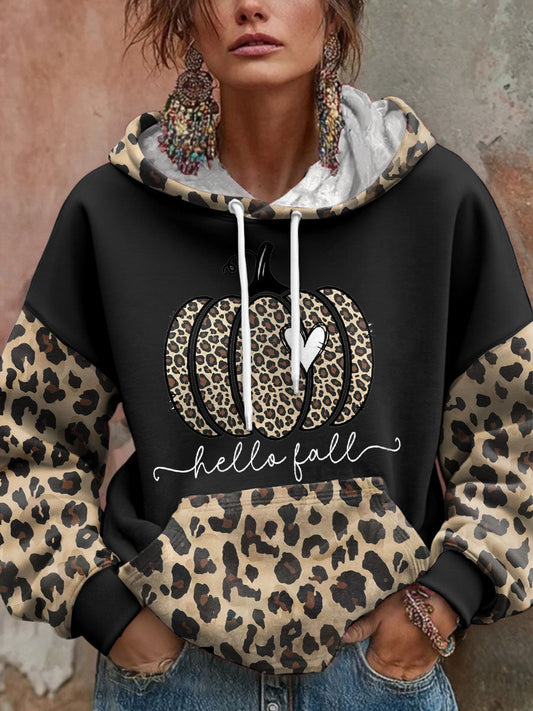 Women's Thanksgiving Autumn Pumpkin Printed Hoodie