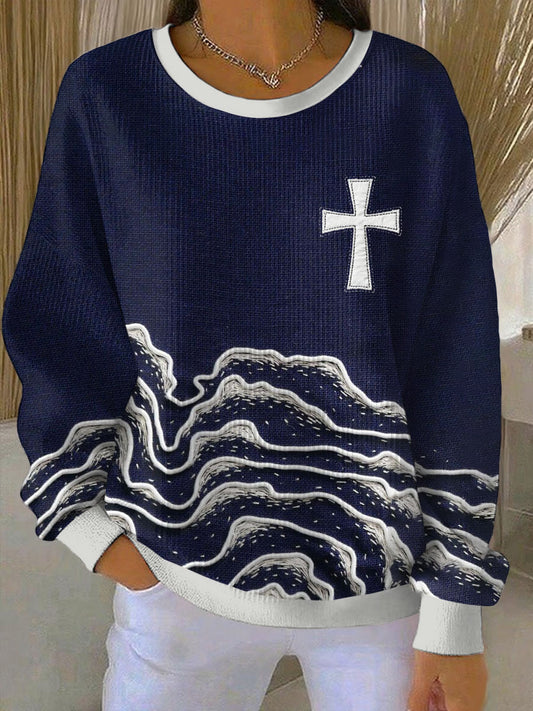Women's Faith Art Printed Sweatshirt