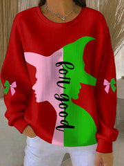 Women's Witch Print Casual Sweatshirt