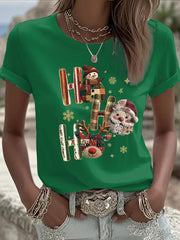 Women's Christmas Print Casual T-shirt