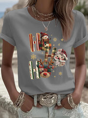 Women's Christmas Print Casual T-shirt