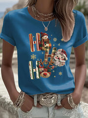 Women's Christmas Print Casual T-shirt
